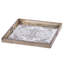 Plateau de meuble-lavabo à finition champagne avec miroir - 20 po carré orné d'un motif gravé