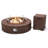 Kinzie Round Concrete Propane Smokeless Fire Pit Table-2126275542