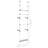 Telescopic Wardrobe System with Rods and Shelf Aluminium