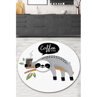 Stylish Round Area Rug, 47.2 Inches Diameter, 100% Polyester, 0.4 Inch Pile Height | Antibacterial, Non-Slip Underside, Machine Washable at 86°F | Perfect for Living Room, Bedroom, & Playroom Decor
