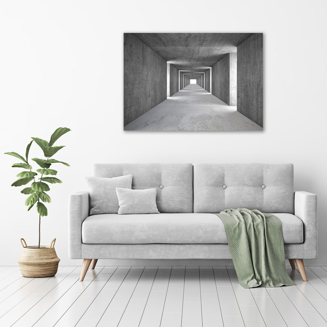 Concrete Tunnel - Kunstdrucke auf Leinwand - Wrapped Canvas