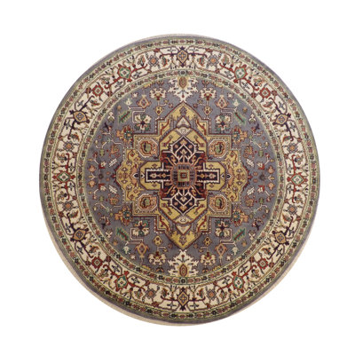 Reubens One-of-a-Kind 7.10x7.10 Round Area Rug Gray