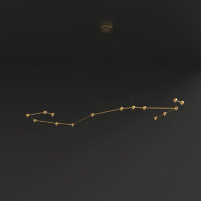 15 - Light Unique Geometric Chandelier