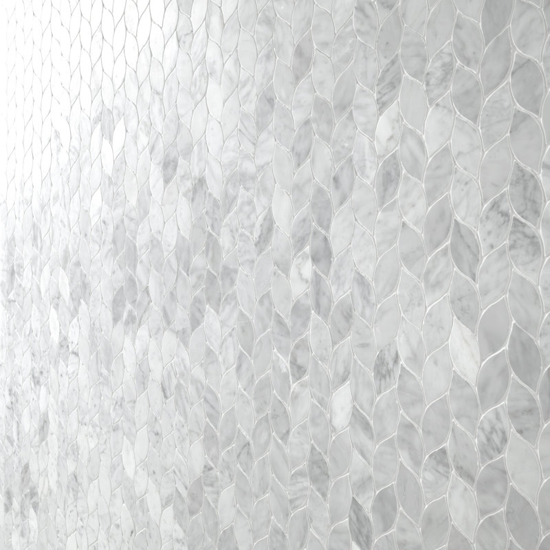 Carrara White 12 in. x 13 in. Honed Marble Mosaic Floor and Wall Tile