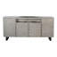 Console multimédia Zeka, portes cannelées, gris clair, 72 po-88863983