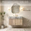 Armoire de salle de bain de luxe en bois naturel 30 po Luxury