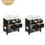Ensemble de meuble-lavabo avec lavabo en céramique (séparé), ensemble de meuble-lavabo simple avec tiroirs-1019018475