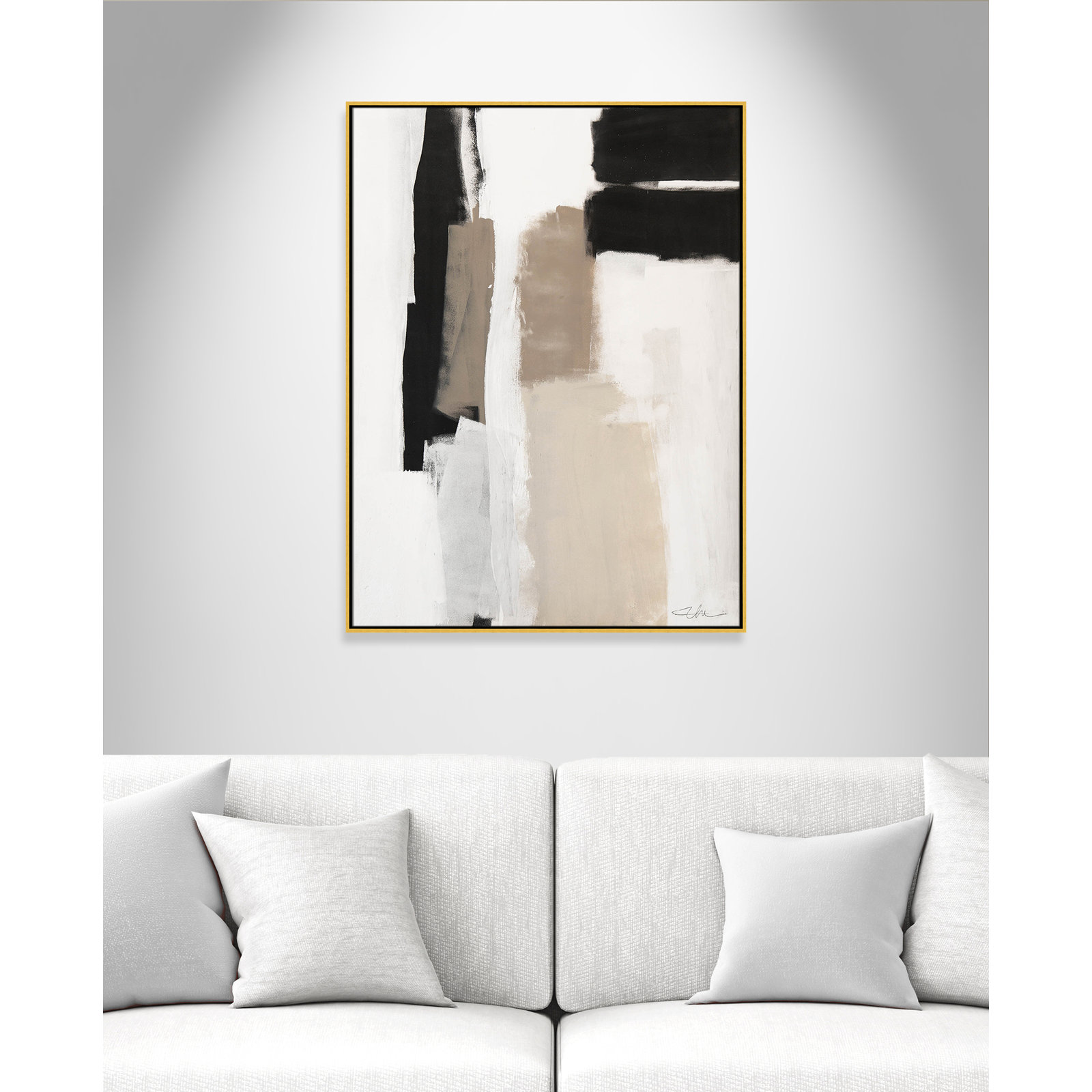 Giverny Earth Scapes II by  Print, Gold Floater Framed, No Mat, 49.5" H x 37.5" W x 2" D