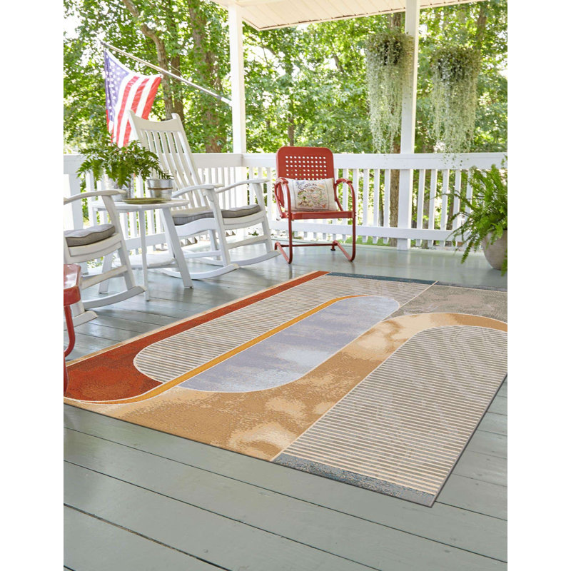 Keazia Indoor/Outdoor Area Rug, Rectangle 9' x 12'