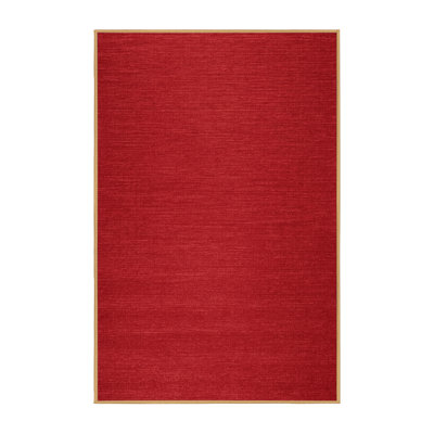 Tapis rouge uni lavable à la machine