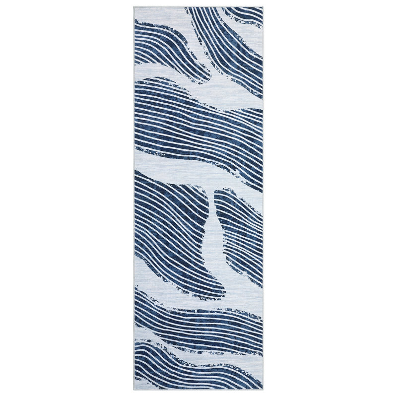 Tapis Marble Aesthetic Line, tapis antidérapant lavable à la machine, Tapis de couloir 2 pi x 6 pi