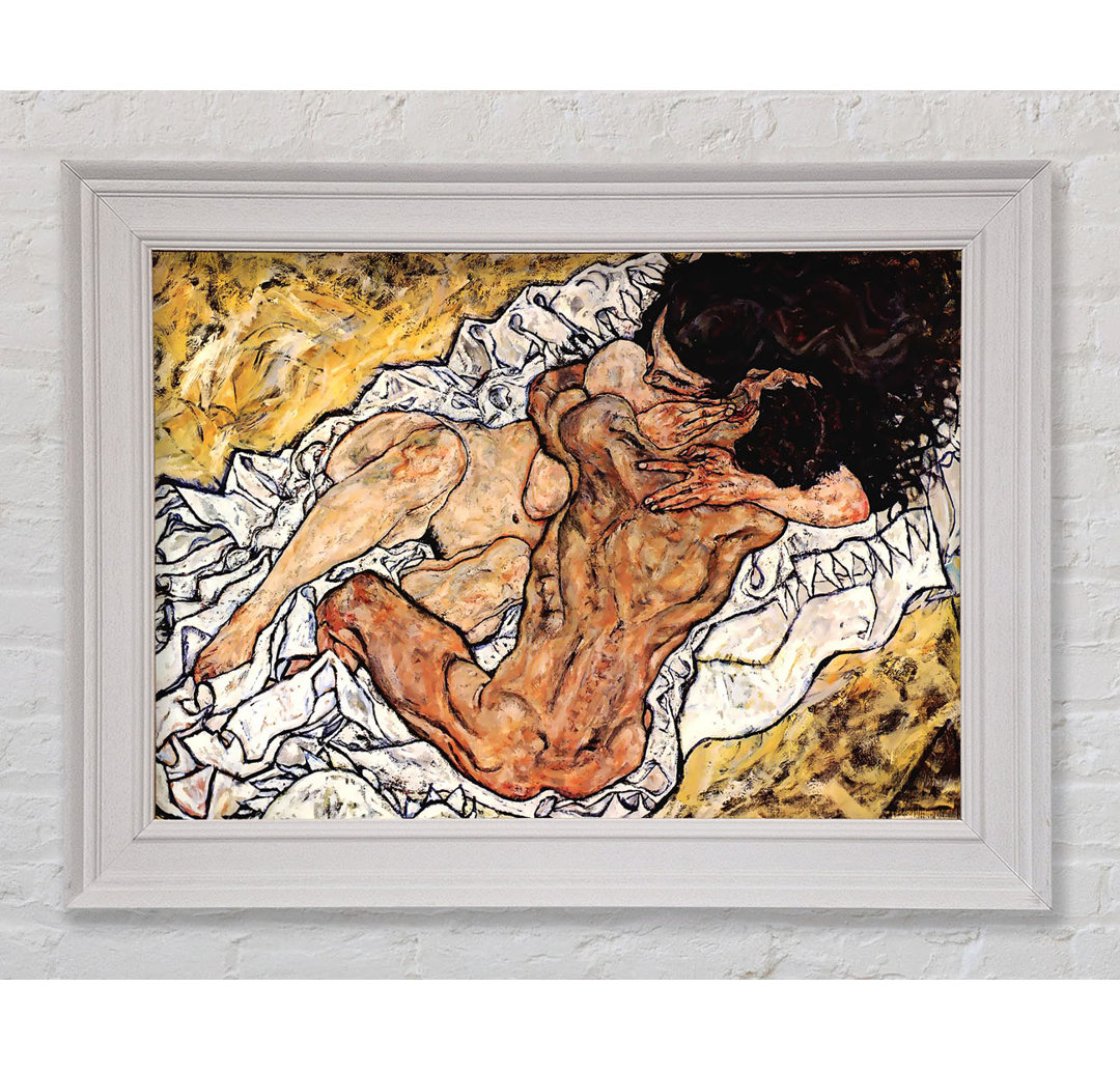 Gerahmtes Leinwandbild Embrace von Egon Schiele