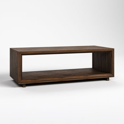 Stickley Saranac Cocktail Table, Coffee Table, Solid Rustic Walnut, Sustainable Construction, Open Back, Sled Base, 54in W x 24in D x 18in H, Made in USA