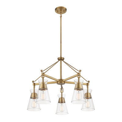 Lustre 5 lumières en laiton chaud Savoy House Lakewood