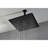 Luxury 16" Matte Black Bathroom Shower Head - Natural Rainfall , Self-Cleaning Nozzle, Complies With American Standard Pipe Connections And All Arms Brings Feeling, Suits-124583846