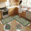 Ensemble de 2 tapis de cuisine anti-fatigue, coussins imperméables, antidérapants et insectes verts