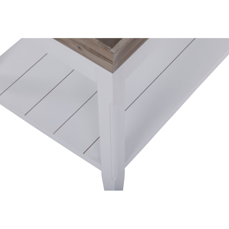 Riviera Trestle Coffee Table with Storage, With FSC