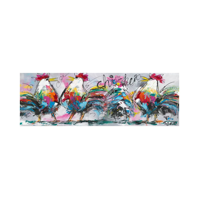 Discussions by Art Fiore - Wrapped Canvas Panoramic Painting, 30.48 cm H x 91.44 cm W x 3.175 cm D