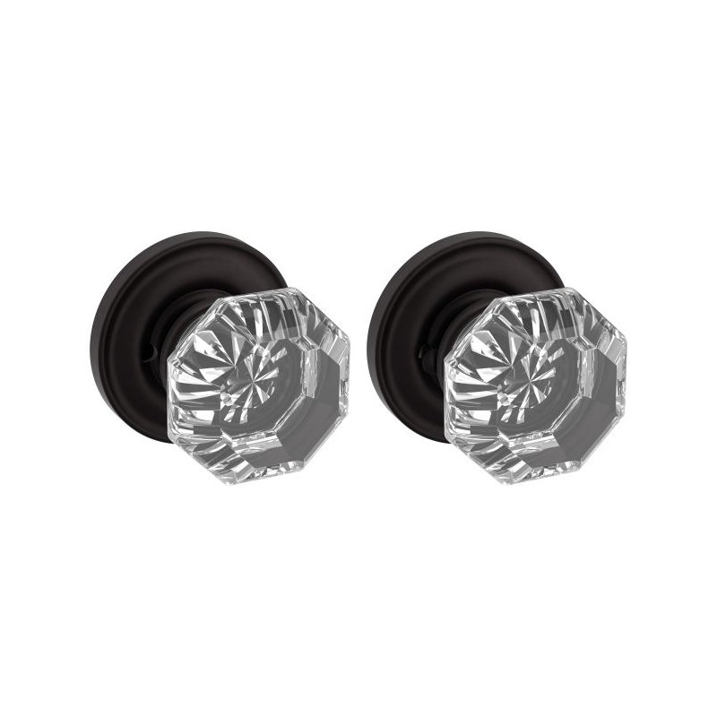 Filmore Privacy Door Knob with 5048 Rose, Oil Rubbed Bronze