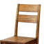 Chaises en bois massif de chêne foncé pour salle à manger, rustique, 2 pièces, chaises à panneau arrière, pièce rustique, 2 pièces