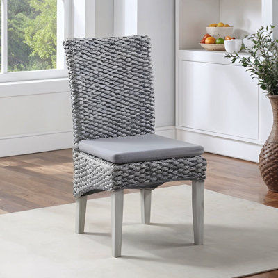 Grey Seagrass Dining Chair