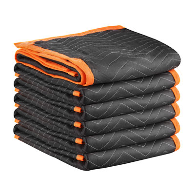 Moving Blankets, 72 x 40 in (32 lbs/dz) Large Packing Blankets with Cotton Filling, Heavy Duty Nonwoven Fabric Padded Moving Blanket for Shipping, Wrapping, Protecting Furniture