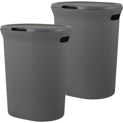 Decorative Ribbed Laundry Hamper