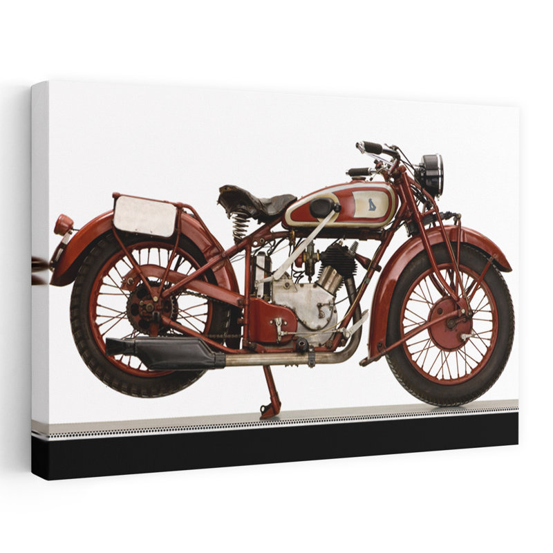 1930, D-Rad 496Cc, type R9, paysage abstrait classique, art mural, H 40 po x l 60 po