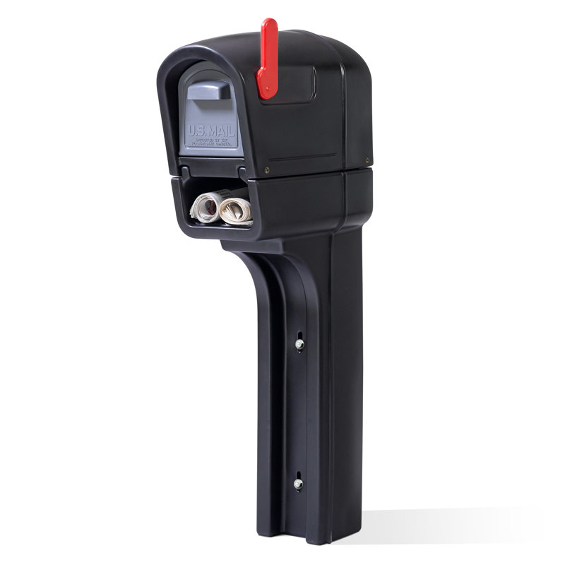 Step2 MailMaster Plus Post Mounted Mailbox, Black