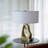 Table Lamp, With White Drum Shade