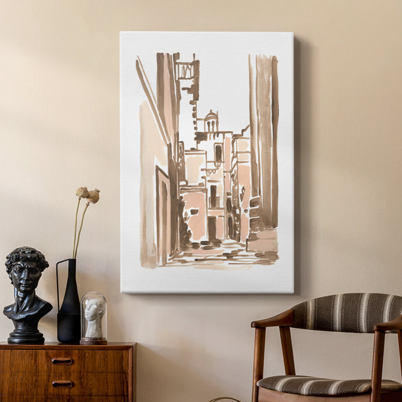 Blush Architecture Study II - galerie sur mesure Cavas, H 18 po x l 12 po