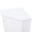 Buffet de salle de bain blanc triangulaire - tablettes réglables, maximise l'utilisation de l'espace de rangement, espace et design fonctionnel-1180829837