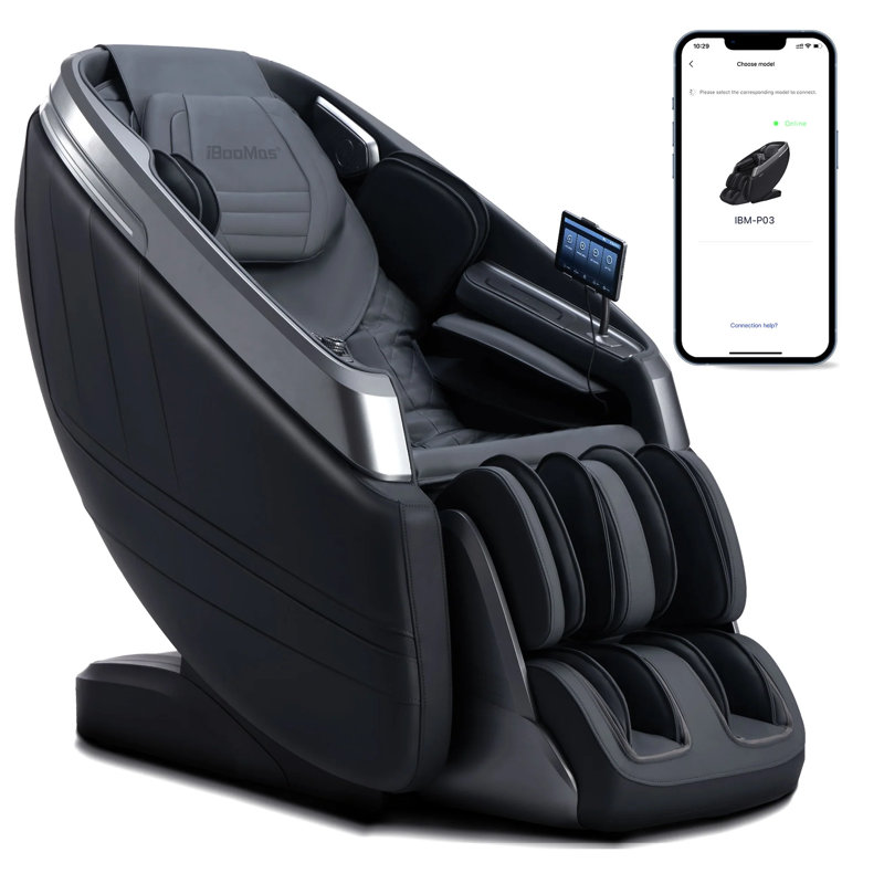 4D Full Body Massage Chair Zero Gravity Heated Massage Recline With Body Scan Auto Footrest Extention, Black