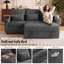 Canapé-lit convertible 3 places Aufak 83 po en chenille avec fauteuil inclinable électrique, ports de chargement USB, tablette latérale, porte-gobelet et rangement, gris-727867033