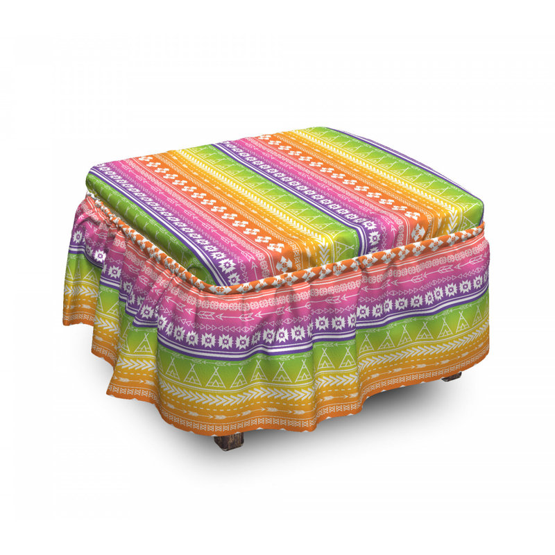 Housse pour repose-pieds avec lignes pointues