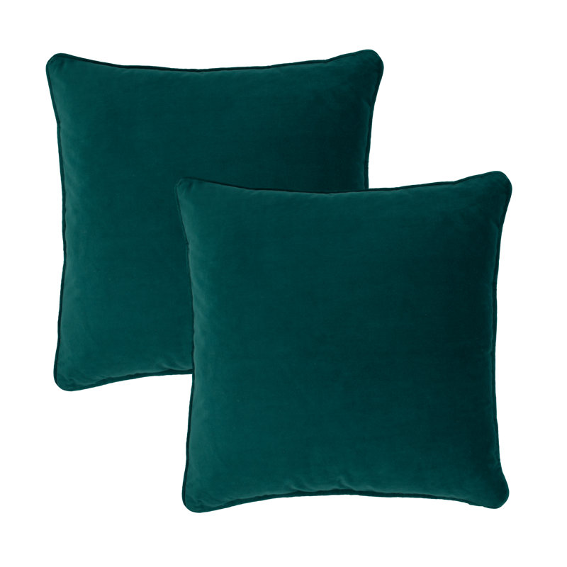 Velvet Reversible Throw Pillow, Teal