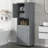 Tall Bathroom Cabinet with Laundry Basket-2102789295