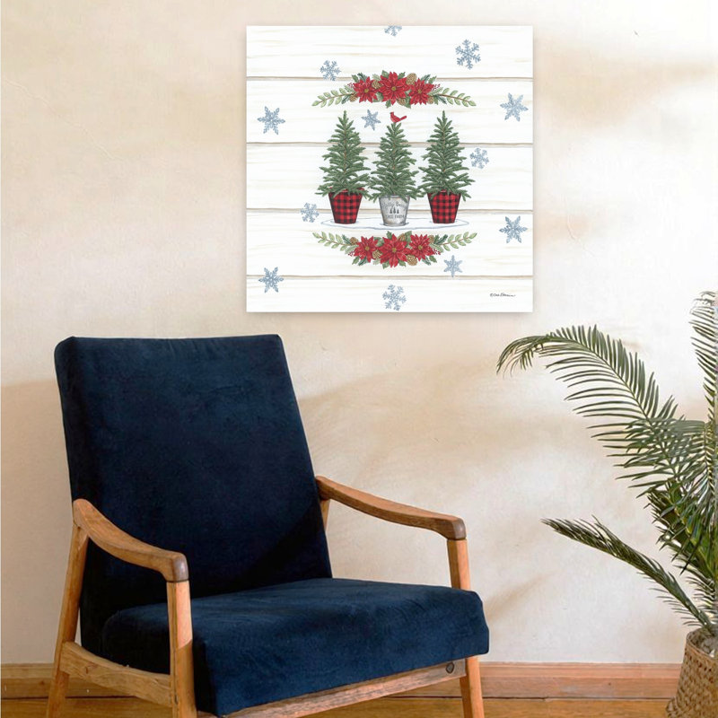 Arbre de Noël, art contemporain poinsettia, H 24 po x l 24 po