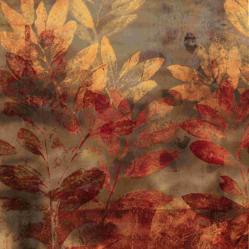 Nature, couleurs d'automne 3 - peinture sur toile tendue, H 20 po x l 20 po