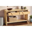 Canapé cannelé et consoles avec rangement, vestibule moderne en bois de 55 po