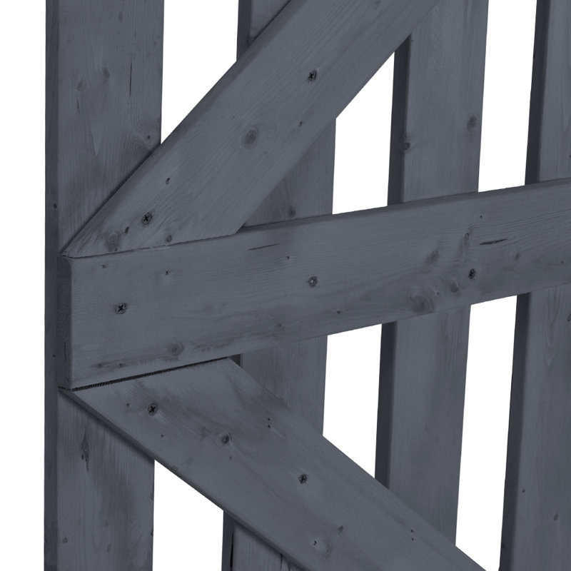 Caskey Garden Wood Fence Gate with Latch, 150cm H x 90cm W x 1.5cm D