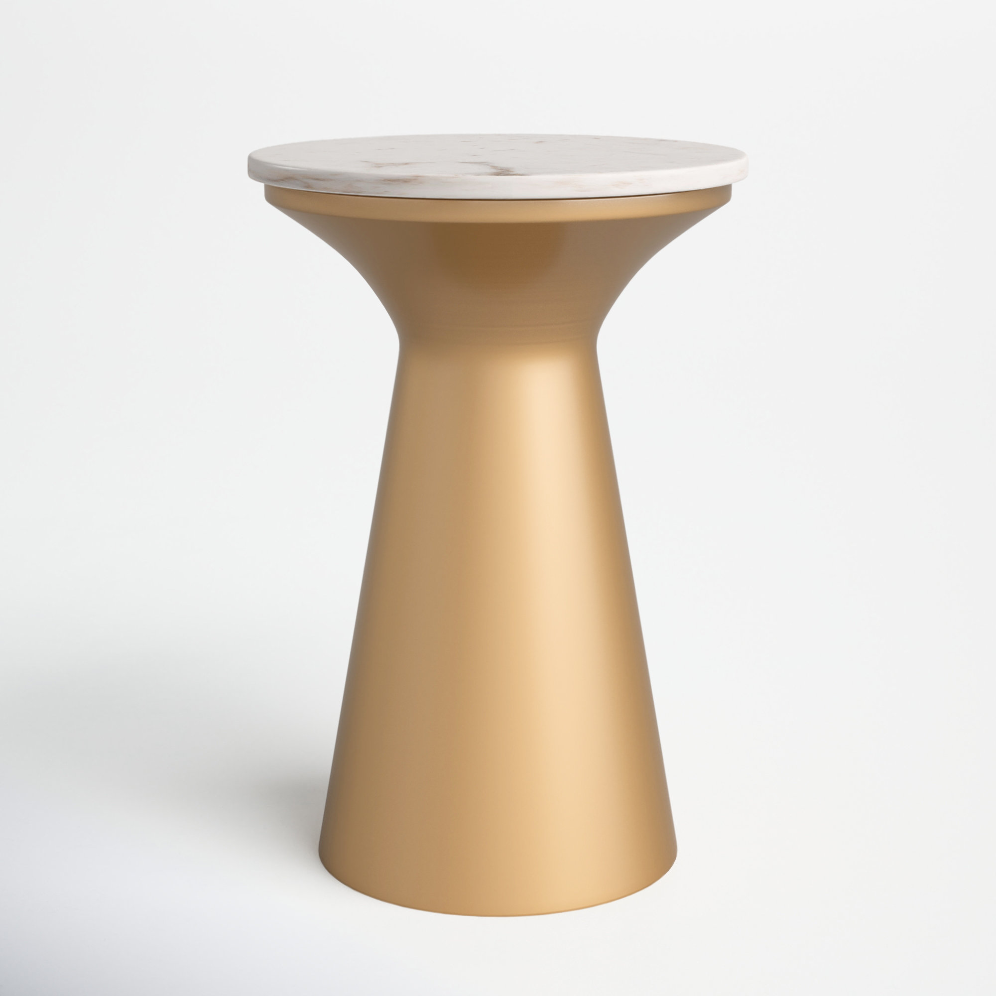 Quinley End Table, Brass
