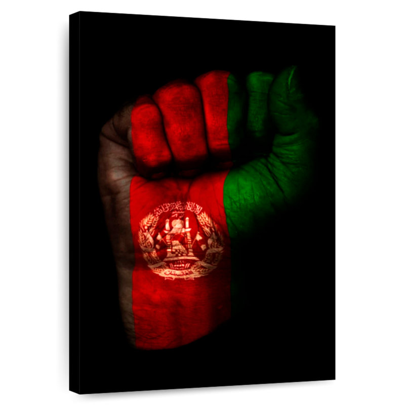 Borges Afghanistan Flag On Fist, 39" H x 26" W