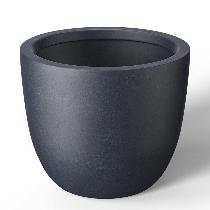 Larney Handmade Pot Planter, 11.81" H x 13.78" W x 13.78" D, Granite Gray