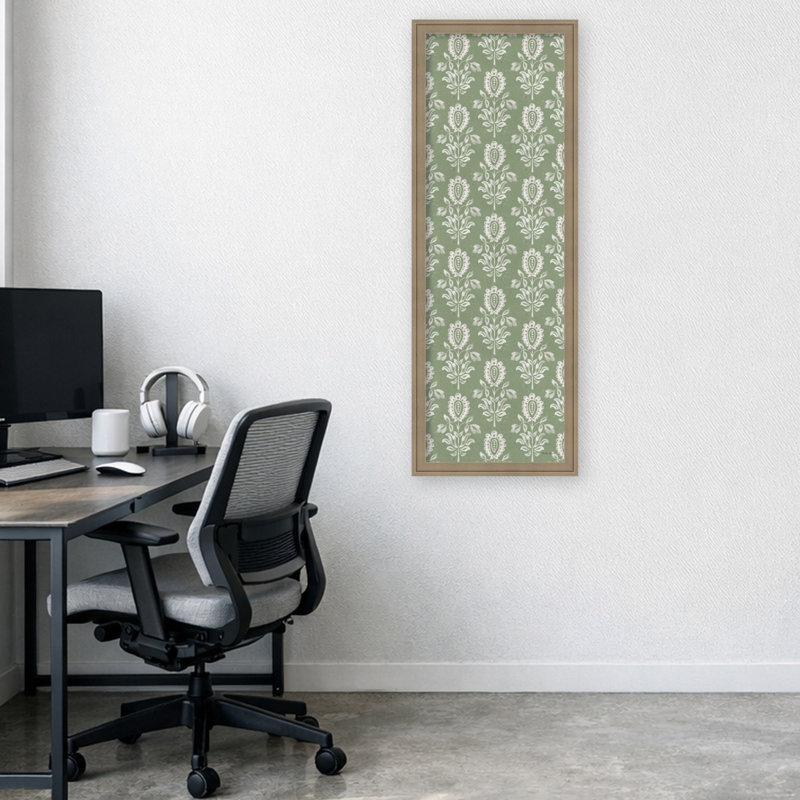 Tableau magnétique encadré en tissu, babillard à motif floral 14 x 38 pour l'organisation murale