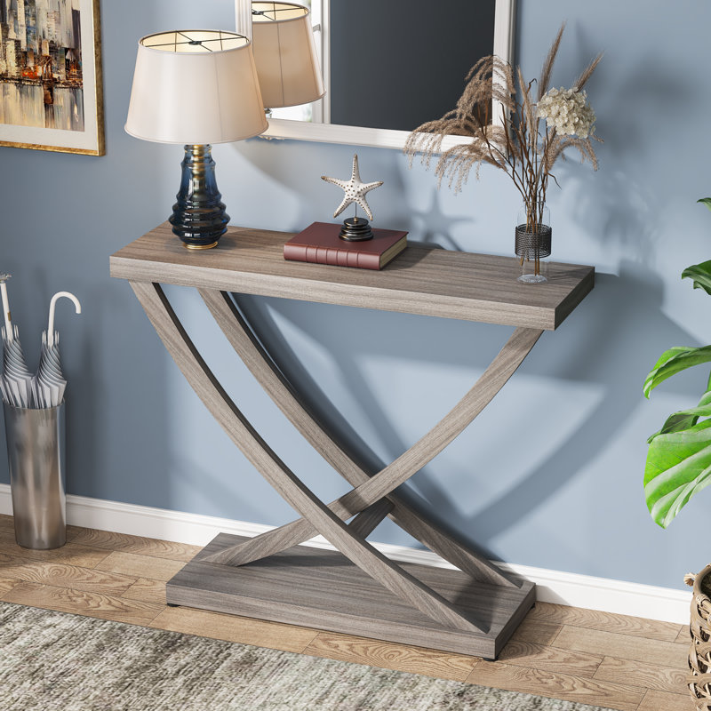 228.6cm Console Table, Grey, Grey