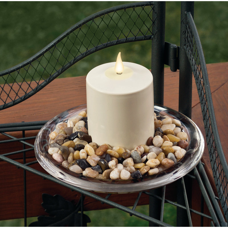Bougie chaude sans flamme à DEL chaude, H 5,125 po x l 3,13 po x P 3,13 po