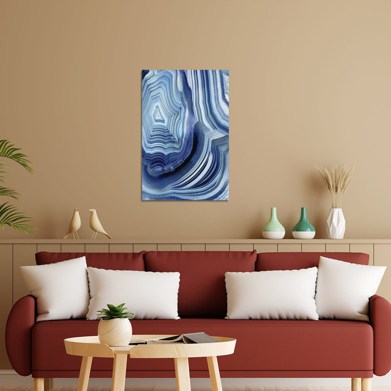 Agate Indigo I par Danielle Carson - impression sans cadre, H 32 po x l 24 po x P 0,25 po