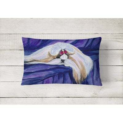 Shih Tzu Outdoor Reversible Throw Pillow