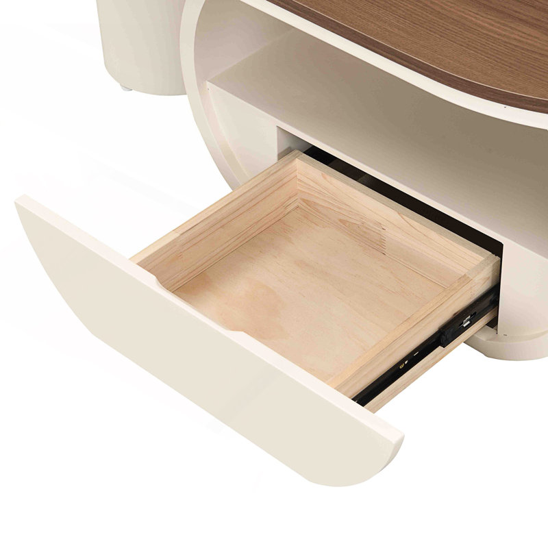 Luxury Industrial Oval Coffee Table With Storage Drawer, Centre Table